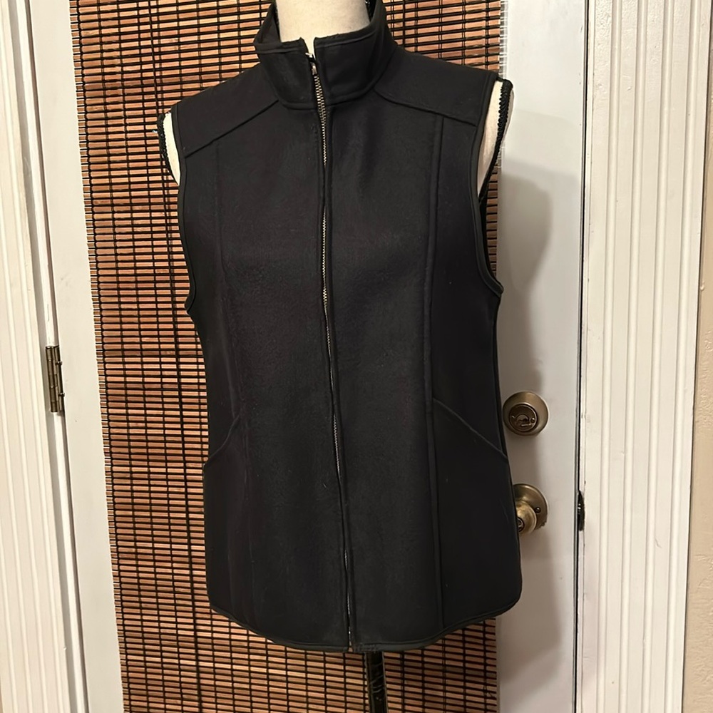 Stormy Kromer Women’s Wool/Nylon Zip Up Vest Black Size MED EUC Made In Michigan